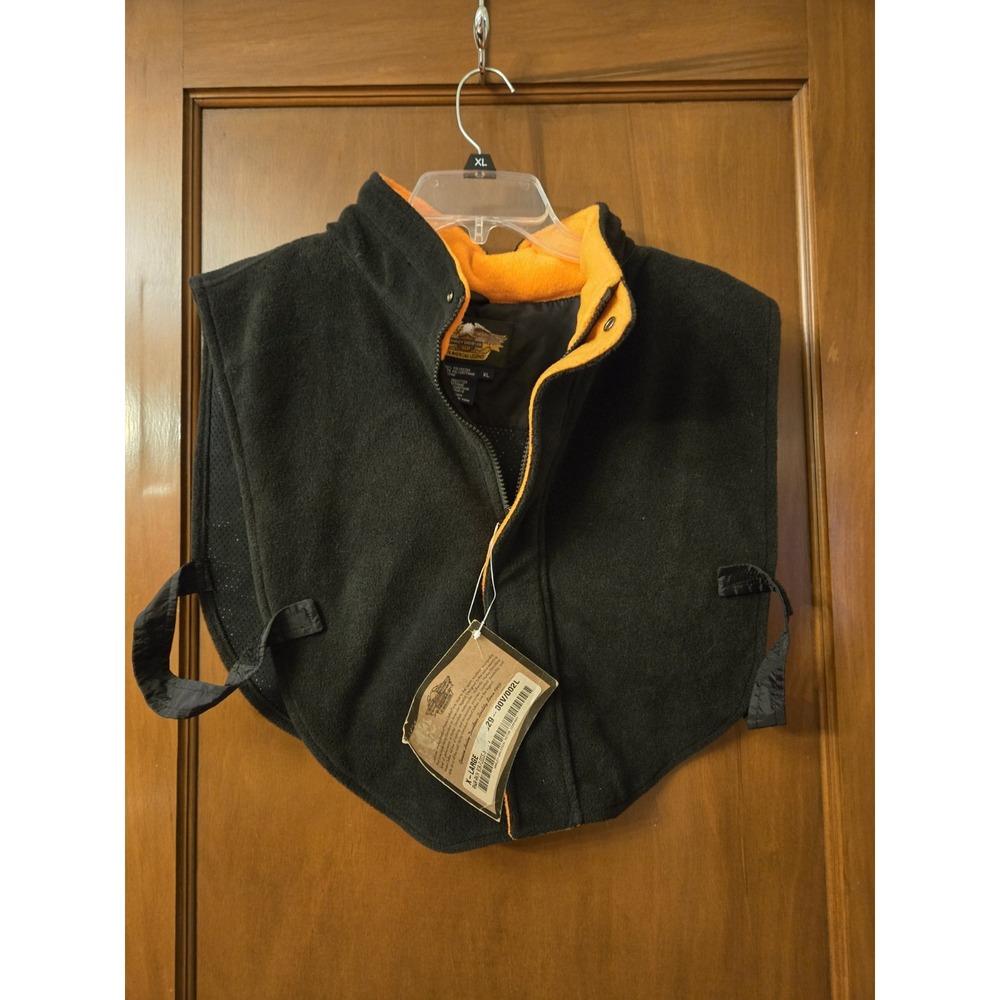 NWT Vintage Harley Davidson Dickie Vest With Hidden Hood Rainwear Size XL